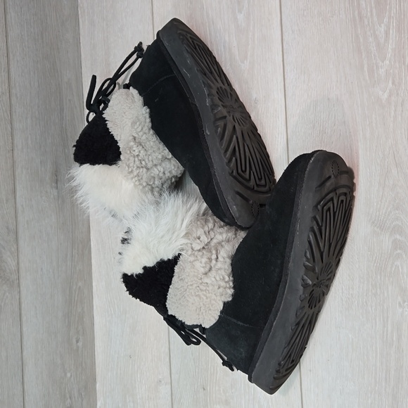 Ugg Aquatalia Women Short Leather Colorblock Boots shoes sz 7 - Picture 11 of 13